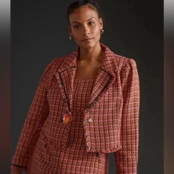 NWT: Maeve By Anthropologie tweed Blazer